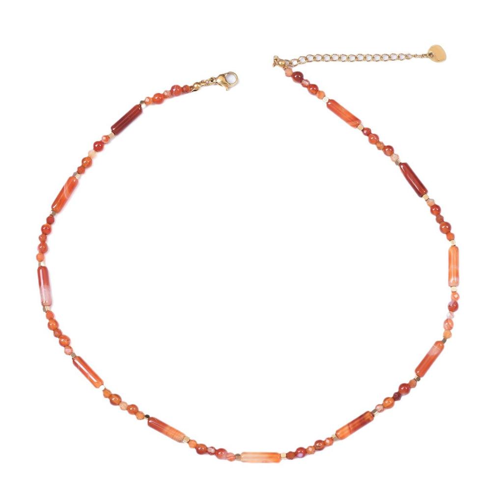 Chic Nanhong Stone Necklace: Women's Luxurious, Stylish, Versatile Choker with High-End Ancient Charm