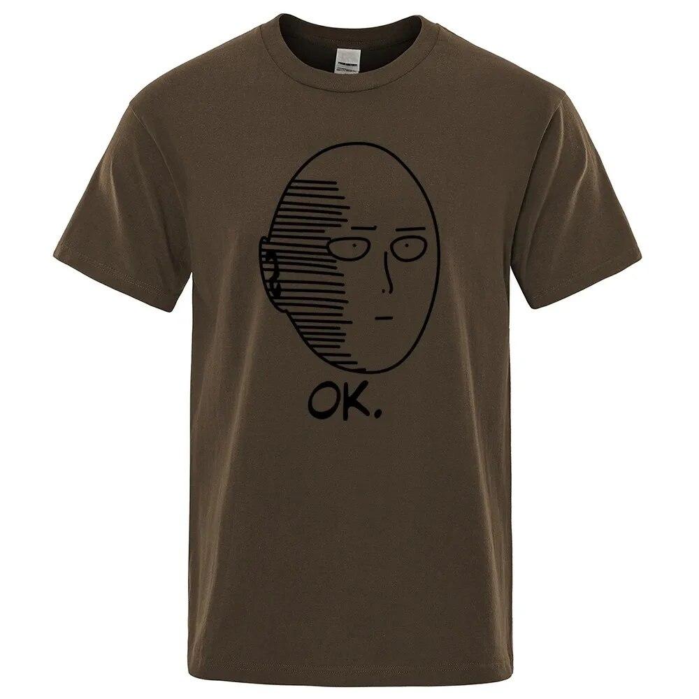 Футболка унисекс One Punch унисекс Сайтама Учитель модная забавная летняя одежда с короткими рукавами оверсайз хлопковая дышащая футболка с аниме 3XL