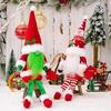 Plush Knitted Hat Full Beard Sitting Long-legged Desktop Faceless Dwarf Doll Ornament Party Supplies