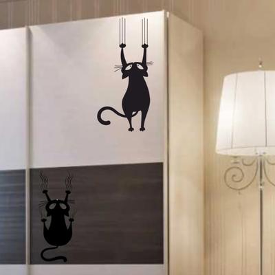 Kediler Desen Duvar Çıkartmaları Solmaz PVC Pencere Dekorasyon Duvar Çıkartması Sticker Ev Dekor