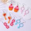 Valentine'S Day Style Love Ice Cream Men And Women Gender Standard Earrings Earrings Sweet Romantic