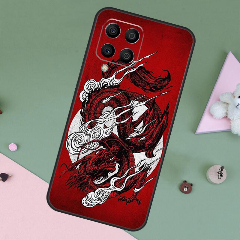Chinesischer Stil Kran Drache Für Samsung Galaxy M35 M55 M15 M12 M13 M14 M34 M54 M33 M53 M21 M31 M11 M32 M52 M06 M16 Hülle