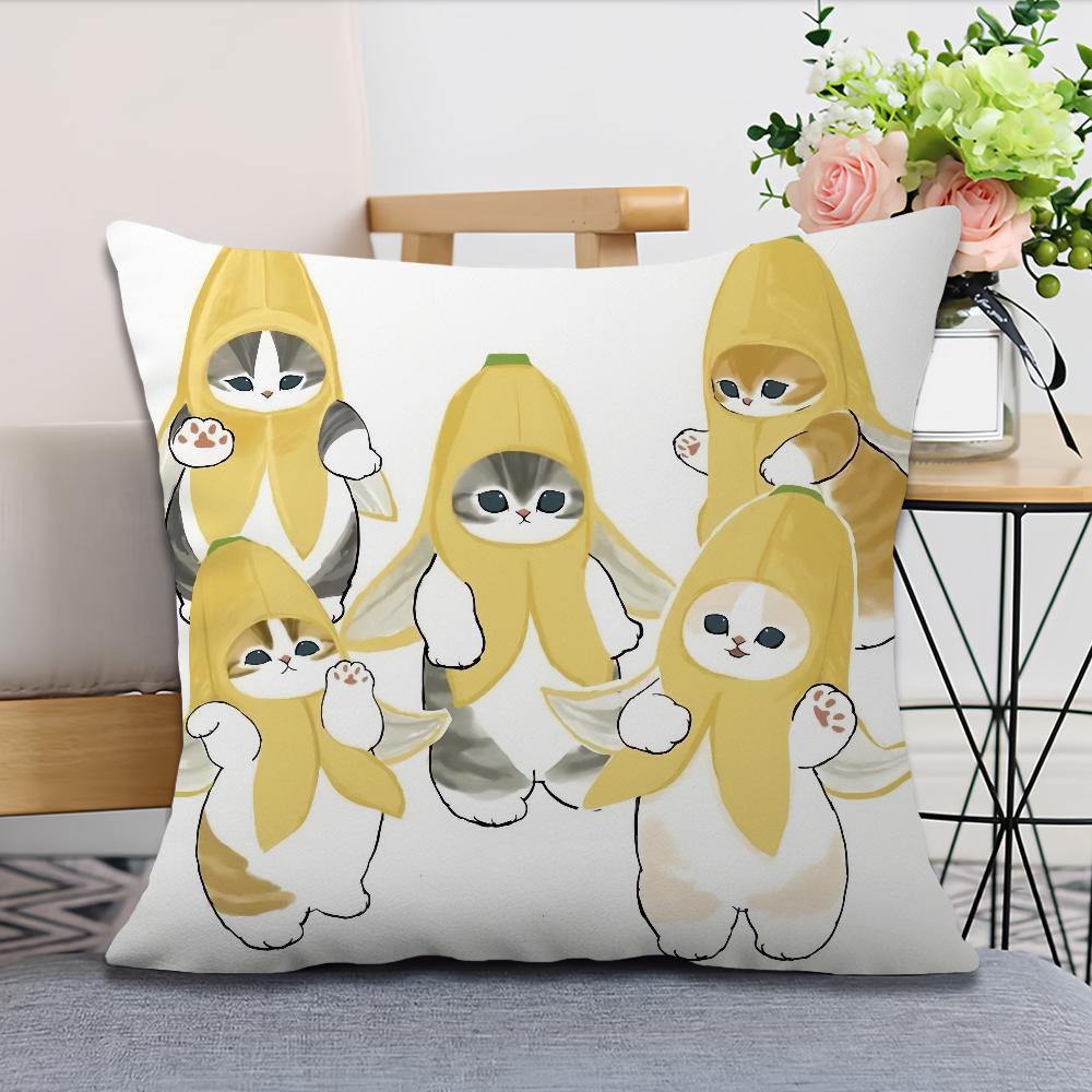 cushion cover m-Mofusand soft Comfortable Pillow Case Cute for Cartoon Sofa Living Room Home office Decor Protective Covers