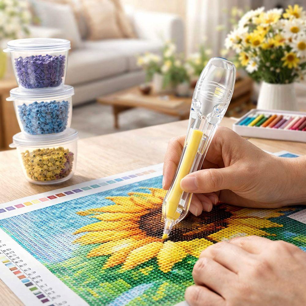 3D Pixel Puzzle Bead Positioning Pen Anti-slip Jam-Free Fuse Bead Pen Multi-functional Educational Beaded Pen Christmas Art