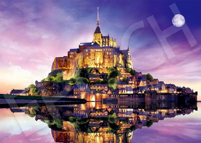 Epoch 2000 Super Small Piece Jigsaw Overseas Memorable Brilliant Mont At Dusk France Includes and Score Ticket Puzzle, Landscapes, Landscapes,