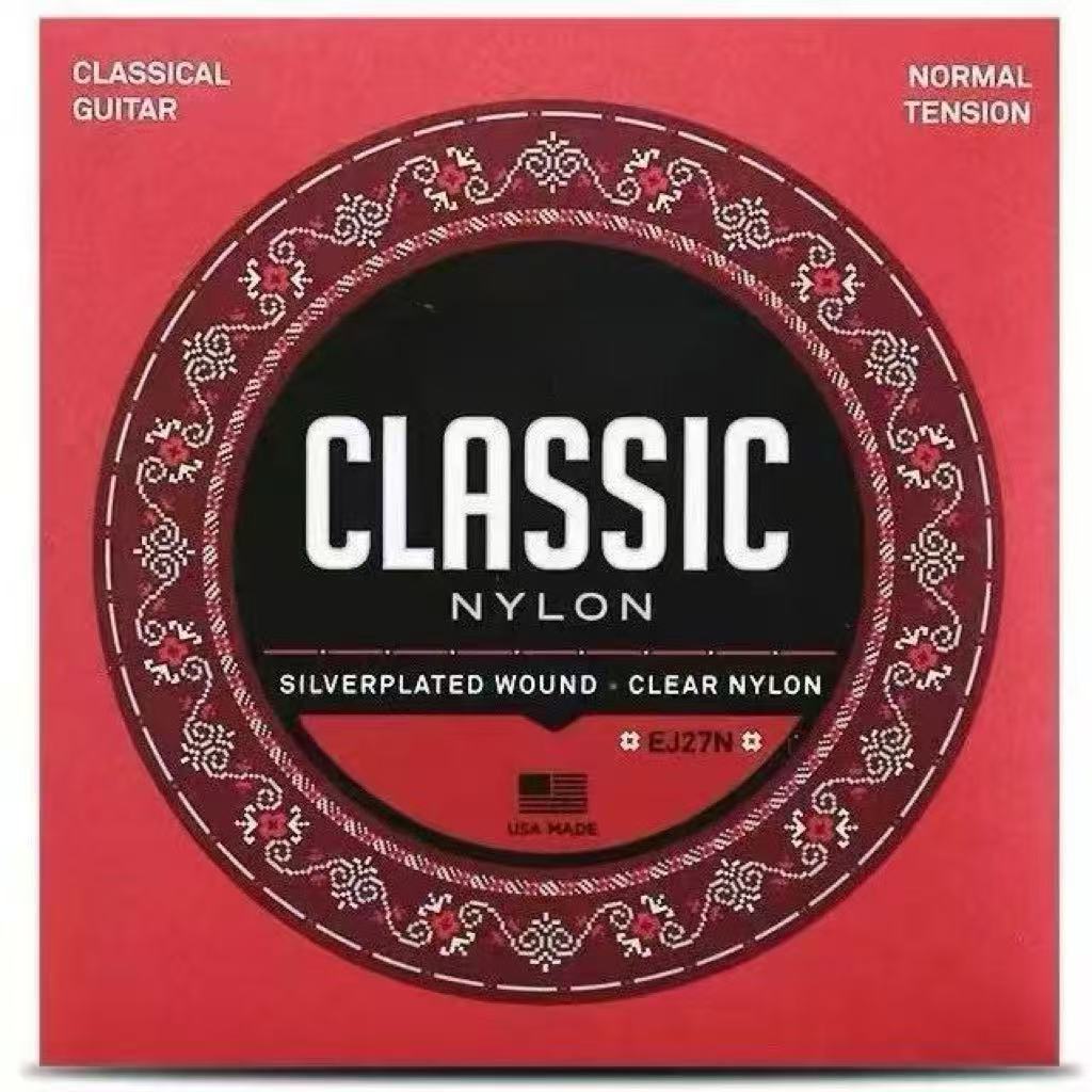 Folk Akustikgitarrensaitensatz 6 Rostbeständige Saiten, Langlebige Klassiksaiten EJ45EJ46EJ49EJ27n, Musikzubehör