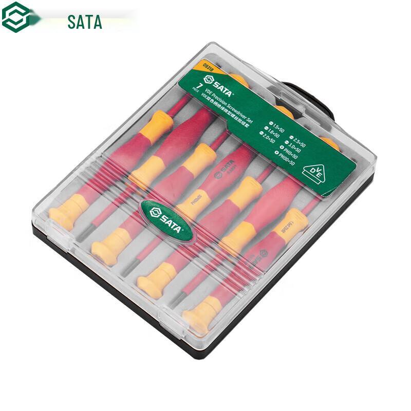SATA 09318 7-Piece VDE Insulated Precision Screwdriver Set