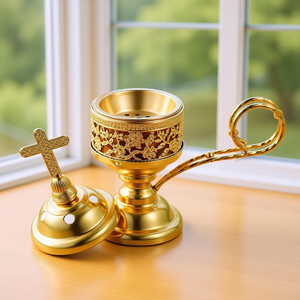 Exquisite Arabic Censer Metal Incense Burner Lightweight Desktop Decor for Bedroom Study Festival Aromatherapy Use