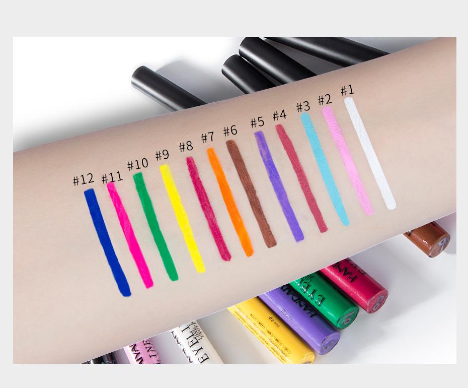 Kolorowy matowy eyeliner Wodoodporny szybkoschnący eyeliner w płynie Długotrwały makijaż oczu