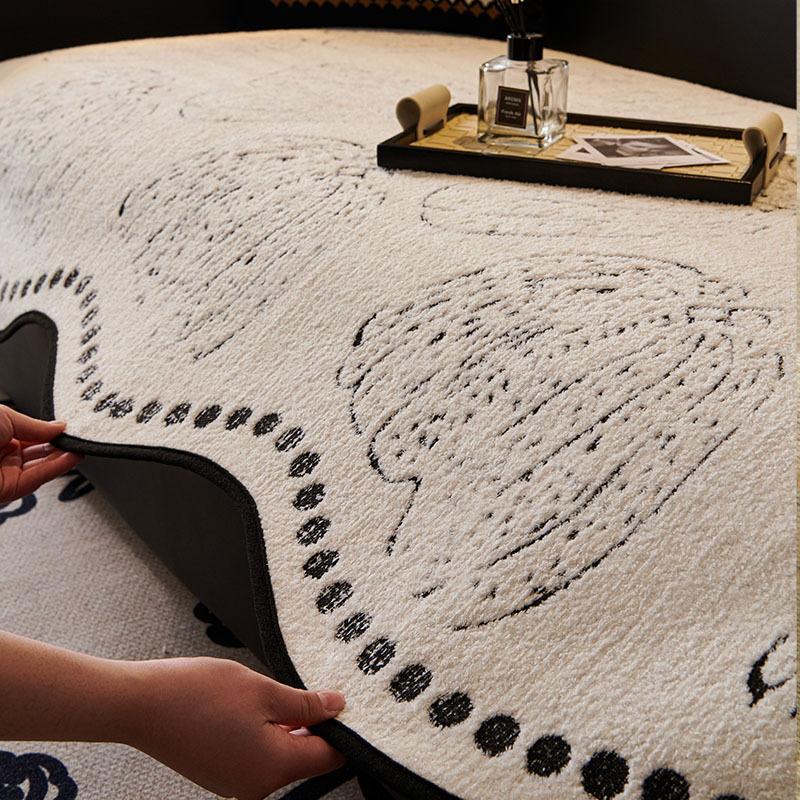 

Special-Shaped Sofa Cushion Fixed Non-Slip New Sofa Seat Cushion Light Luxury High-End Irregular Sofa Cover 90*70cm