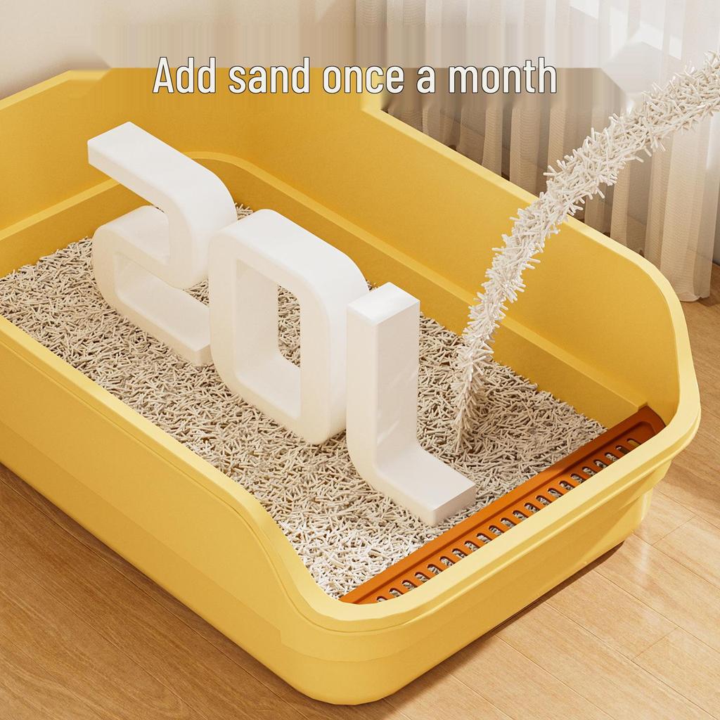 Anti-Splash Jumbo Cat Litter Box: Semi-Closed Super Large Cat Toilet