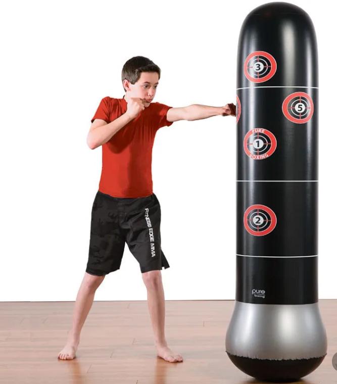 Förtjockad Fristående Uppblåsbar Boxningssäck för Vuxna - Fitness & Stresslindring