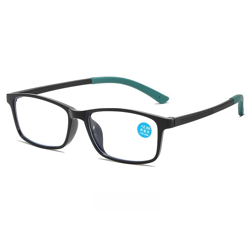 

Мужские новые очки для чтения с квадратной оправой, высокой четкости, с защитой от синего света, нейтральные, модные, роскошные, ультралегкие очки для чтения из TR90 +4