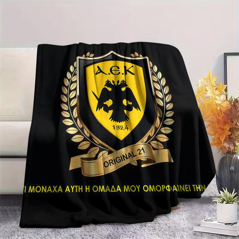 AEK Athens F.C FlAannel Blanket, High quality Comfortable for All Seasons, Home Decor, Warmth and Comfort