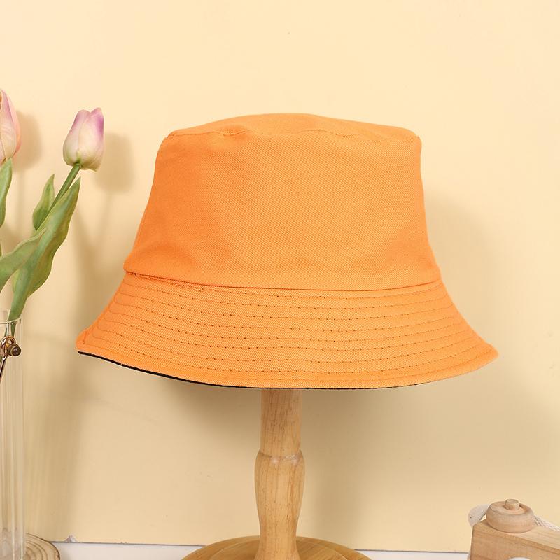 Spring and autumn candy color simple light plate solid color double-sided fisherman hat suitable for men and women daily leisure