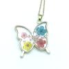 Trendy Cross-Border Dried Flower & Butterfly Pendant Necklace, Eternal Summer Fashion