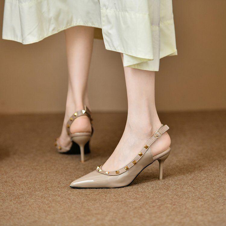 2025 Non-slip Niche Design Sense Wear-resistant High-heeled Sandals Internet Celebrity New Fairy Style Versatile Stiletto Shoes
