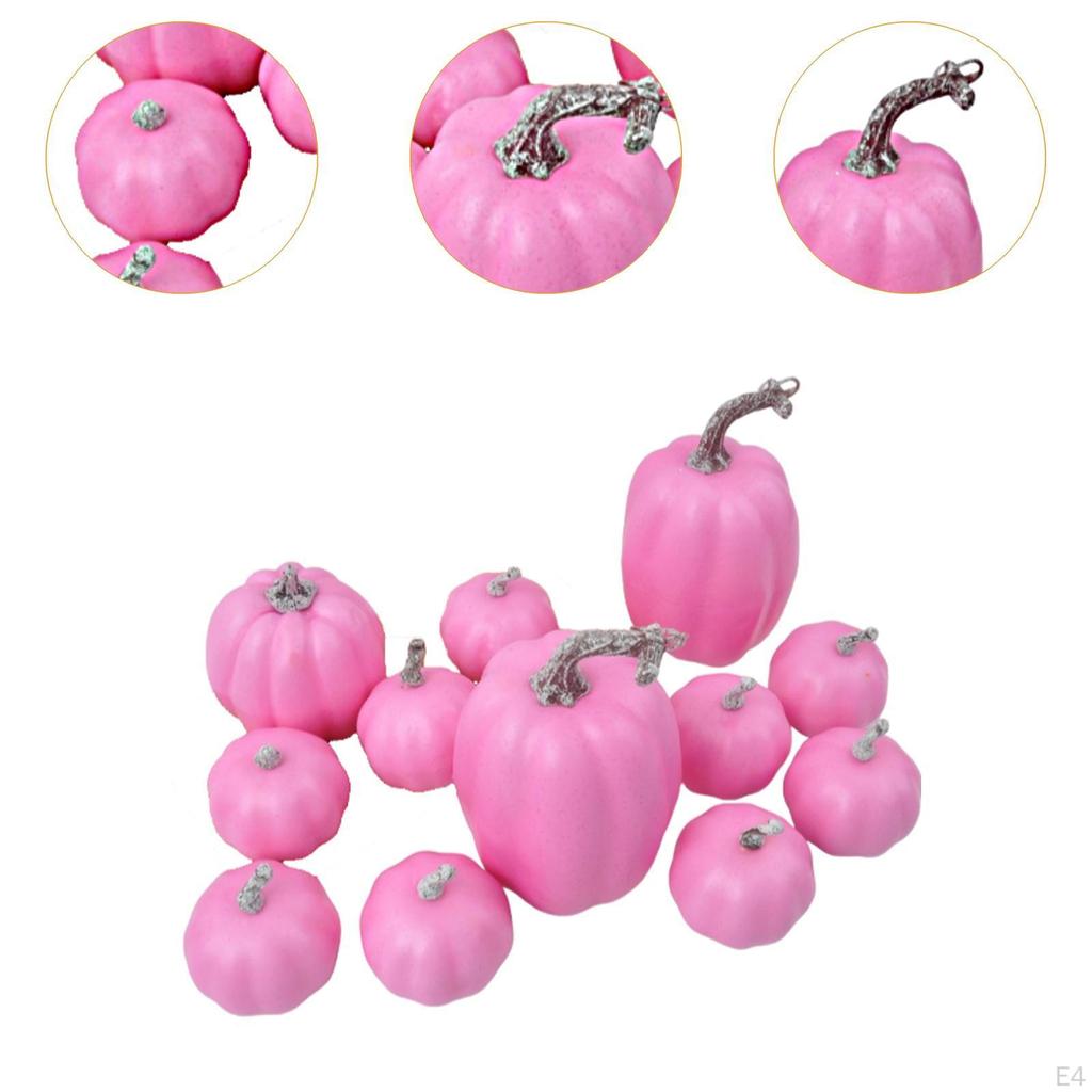 12 sztuk piankowych dyń, sztuczna dekoracja na Halloween, zbiory dekoracyjne