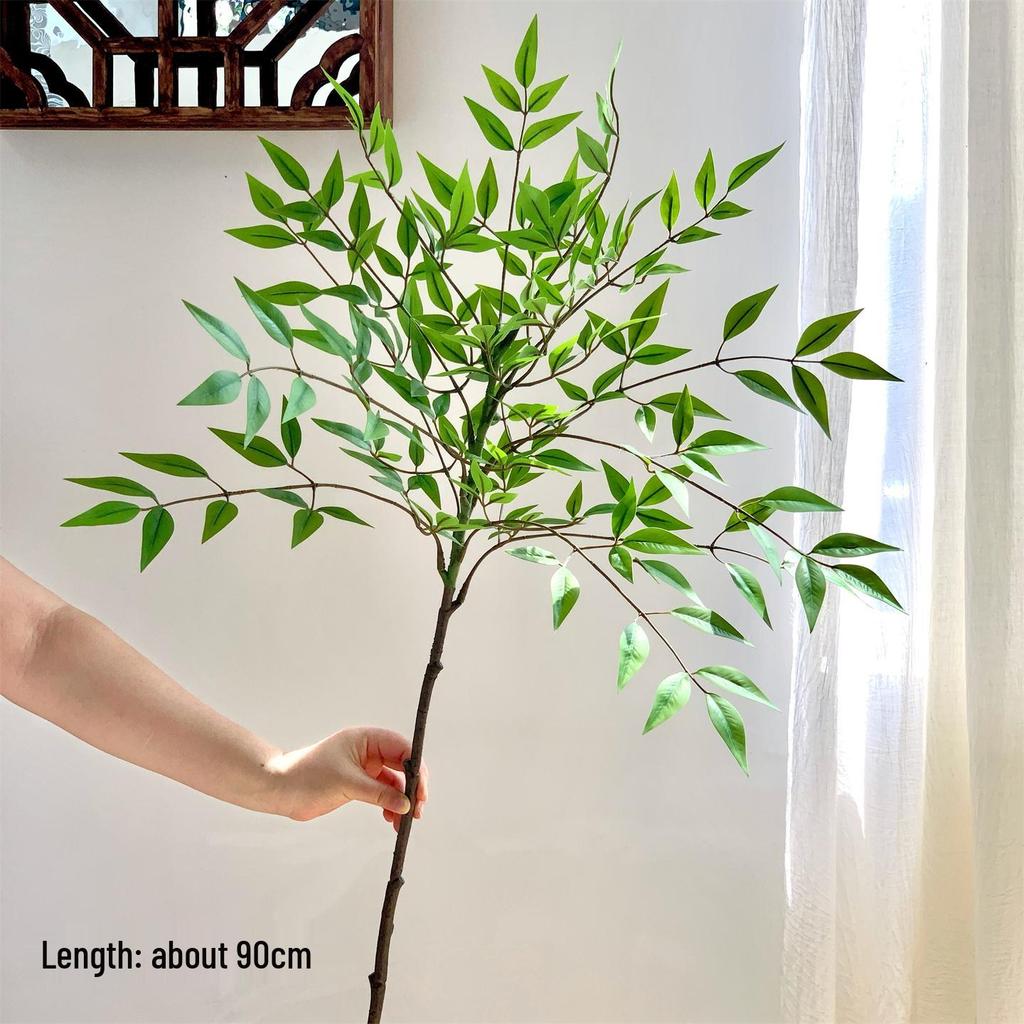 Lifelike Artificial Flower Arrangement - Potted Green Plants for Indoor Decoration in Living or Dining Rooms.