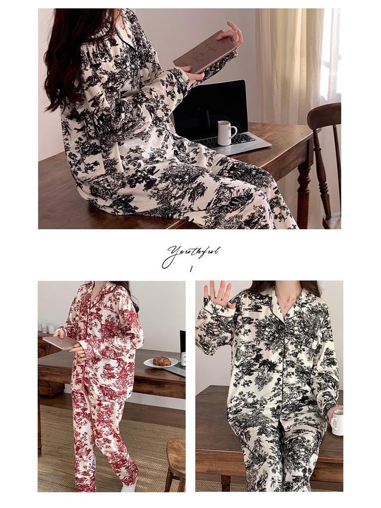 Women's French-Style Bunny Pajamas: Long-Sleeve, Spring/Autumn, Casual & High-End Home Suit