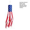 LED Patriotic Windsock, Red White Blue American Flag Wind Sock with 10 Streamers, 3 Lighting Modes, 4th of July Outdoor Flag Decor