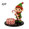 Rustic Festive Ornament Christmas Candle Holder, Cute Santa Claus/Snowman/Elf Boy/Gingerbread Tealight Resin Cozy Home Accents Tabletop Candlestick