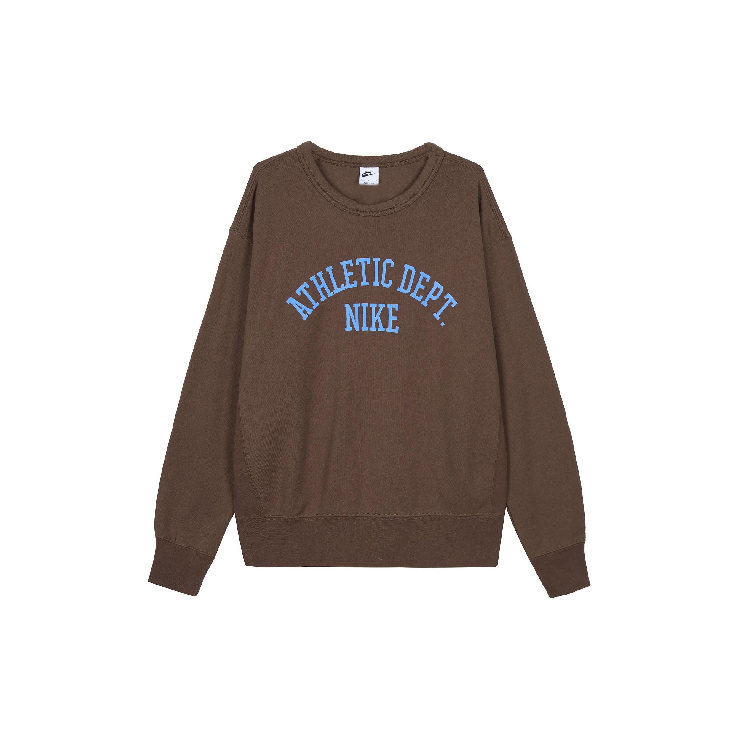 Nike Sportswear Trend Fleece Retro Crew Sweatshirt Brown Men s DX0026-259 L