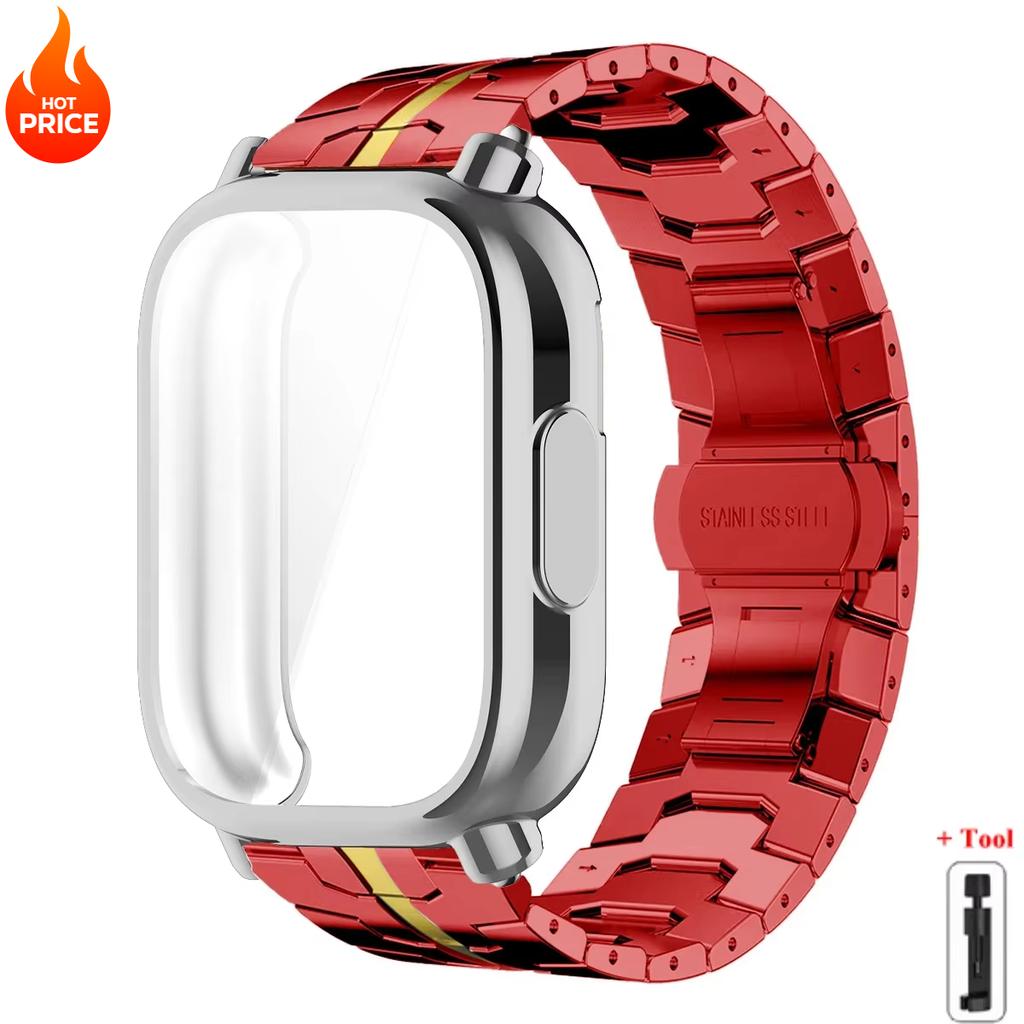 Carcasă+Curea Pentru Redmi Watch 5 Active Husa Moale din TPU Pentru Xiaomi Redmi Watch 5 Lite Brățară Metalică de Lux Brățară din Oțel Inoxidabil