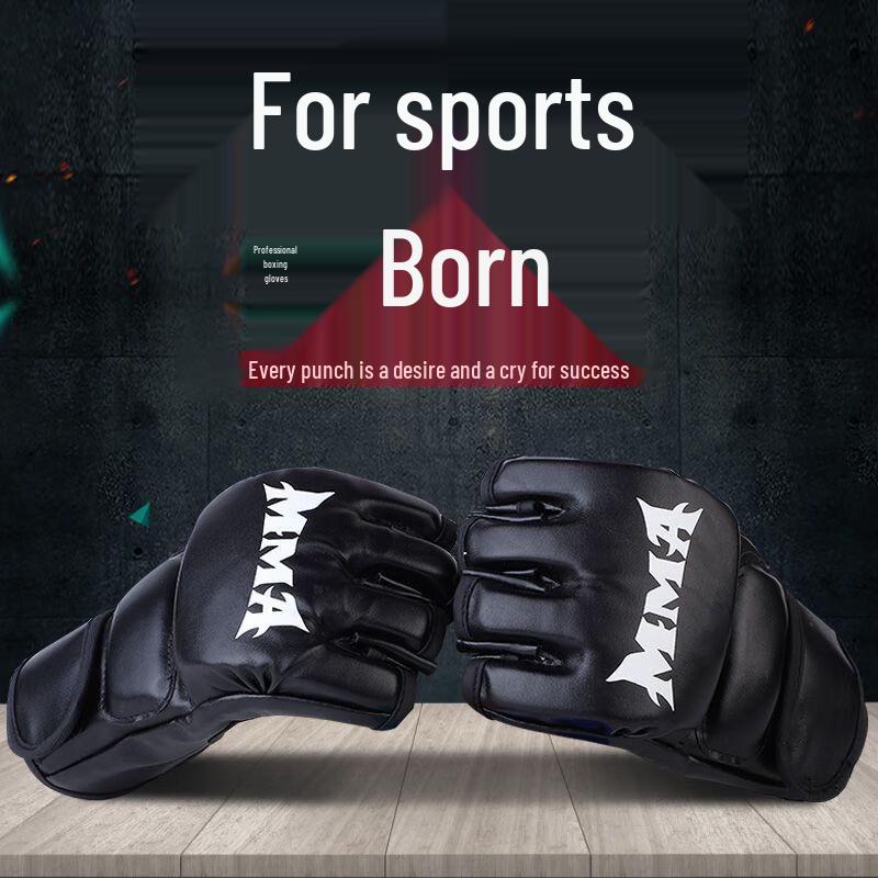 WEZHO MMA Half-Finger Boxing Gloves for Adults