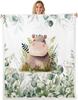 Cute Meerkat Blanket Soft Fleece Throw Animal Lover Gift Kids Room Decor Floral Design Home Decoration