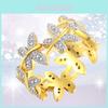 Elegant Butterfly Gold Plated Ring For Women With Unique Geometric Design And Sparkling Gemstone