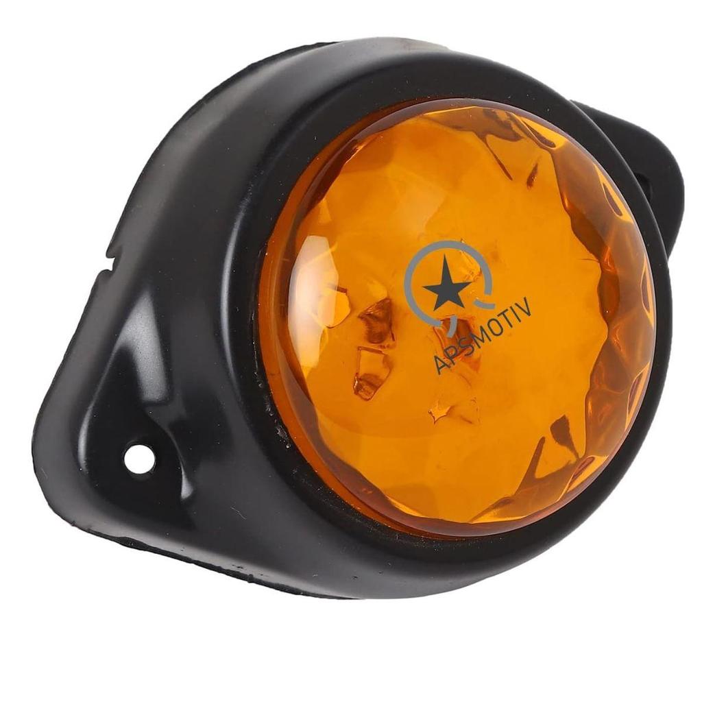 Pack of 6 Round Amber LED Trailer Side Marker Lights 12V DC Clearance Signal Lamps for Truck Boat Bus