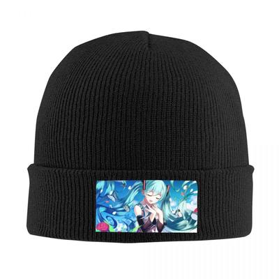 Custom Hatsunes Miku Cartoons Beanie Cap Unisex Winter Warm Bonnet Femme Knit Hats Ski Comic Skullies Beanies Caps For Unisex Women