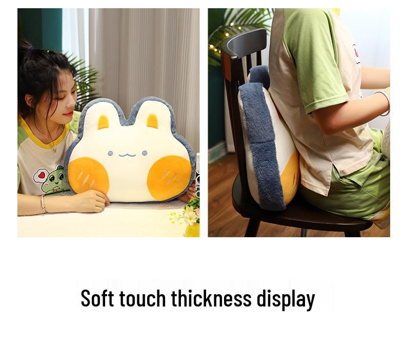 Cute Cartoon 3-in-1 Pillow Blanket: Backrest, Car, Office Nap Essential