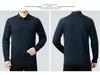 Genuine Brand Men's Luxury Wool Sweater 2025 - Thick, Warm, and Stylish Lapel Knitwear for Mid-Aged Dads.