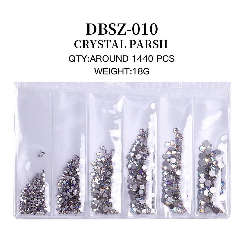 Long Bag Nail Art Jewelry Glass Flat Bottom Diamond Nail Art Diamond Nail Art Jewelry Mixed