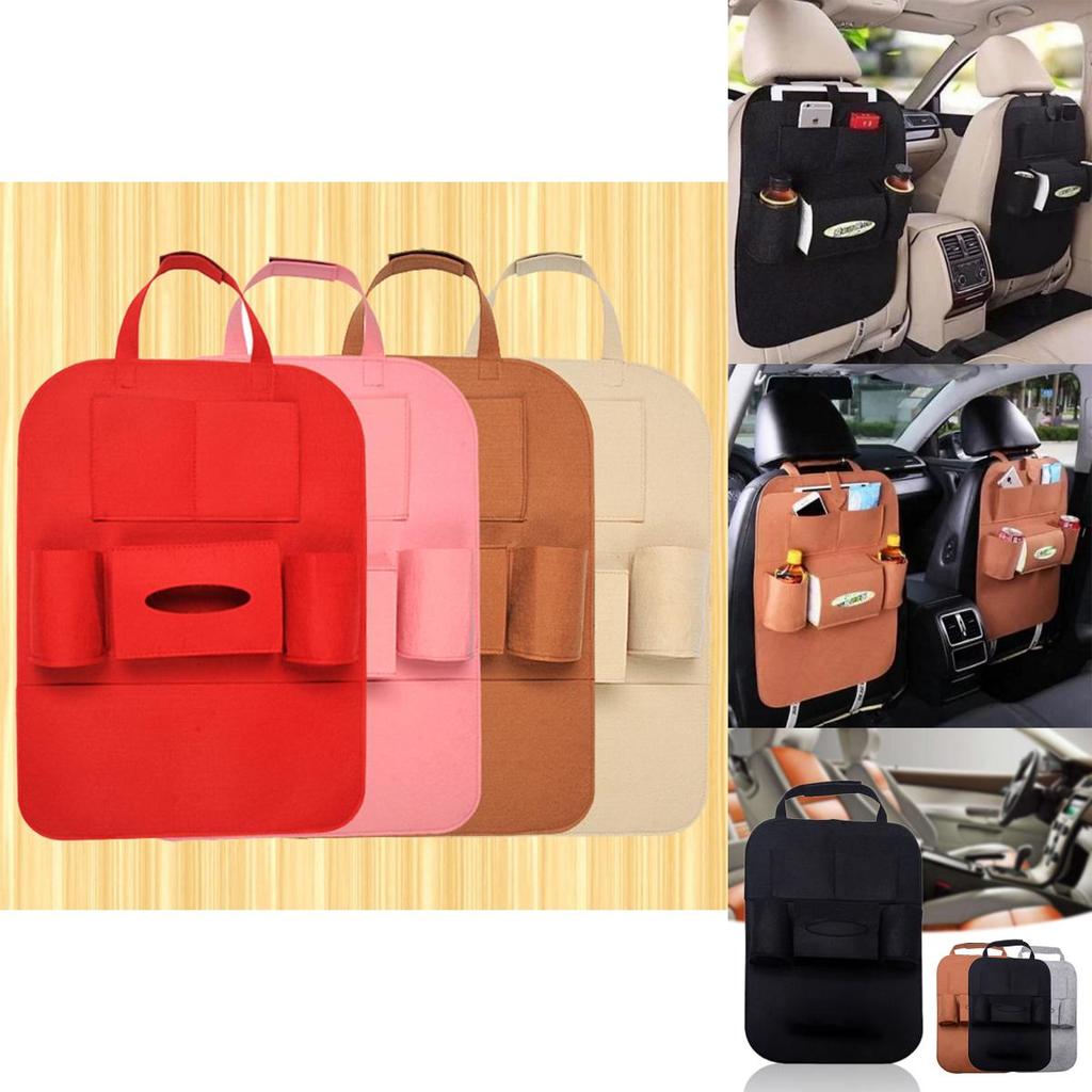 Car Rear Seat Organizer With Fabric Storage Bag For Children Car Interior Accessories