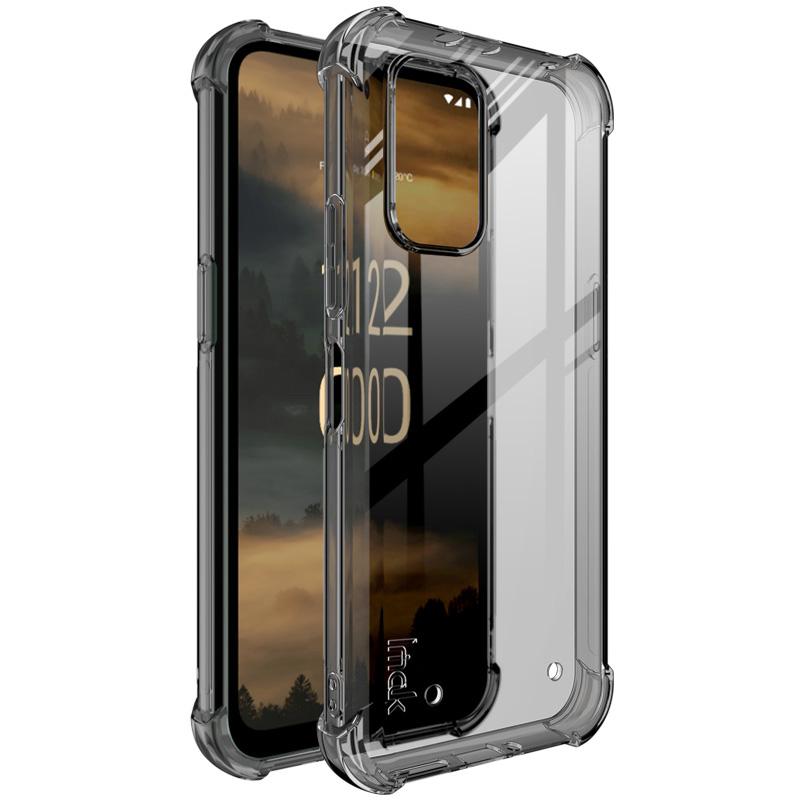 

IMAK For Nokia XR21 Phone Case Four Corner Anti-drop Clear Back Cover TPU Shell Transparent Black