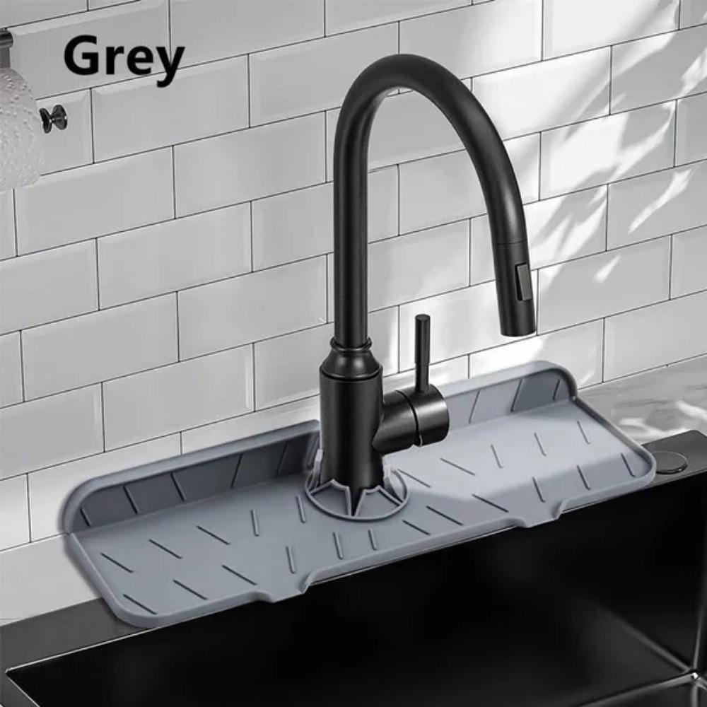 1PC/SET Silicone faucet pad, sloping drain pad on the back, thickened faucet pad