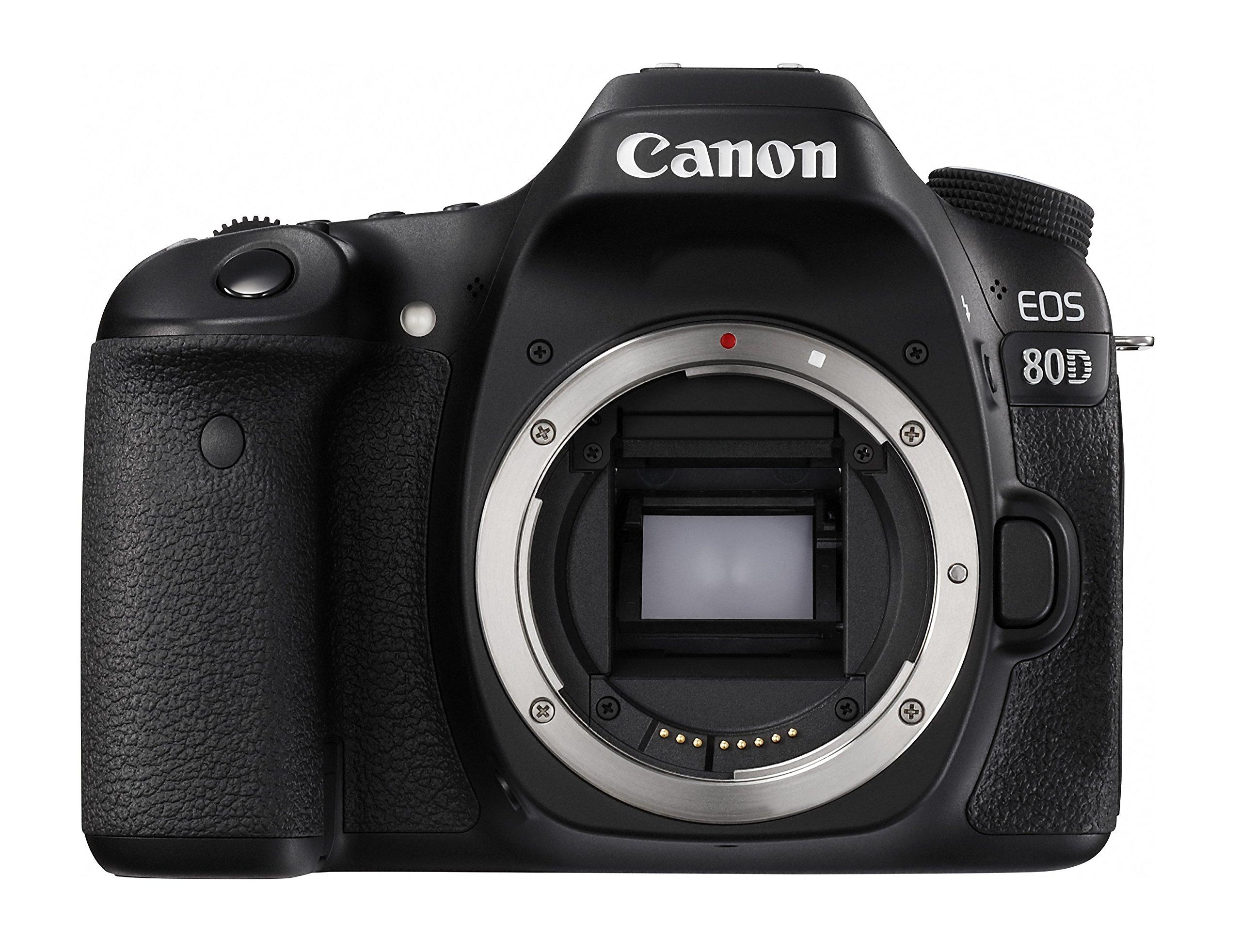 

Відновлена цифрова дзеркальна камера Canon EOS 80D, чорний корпус, чорний