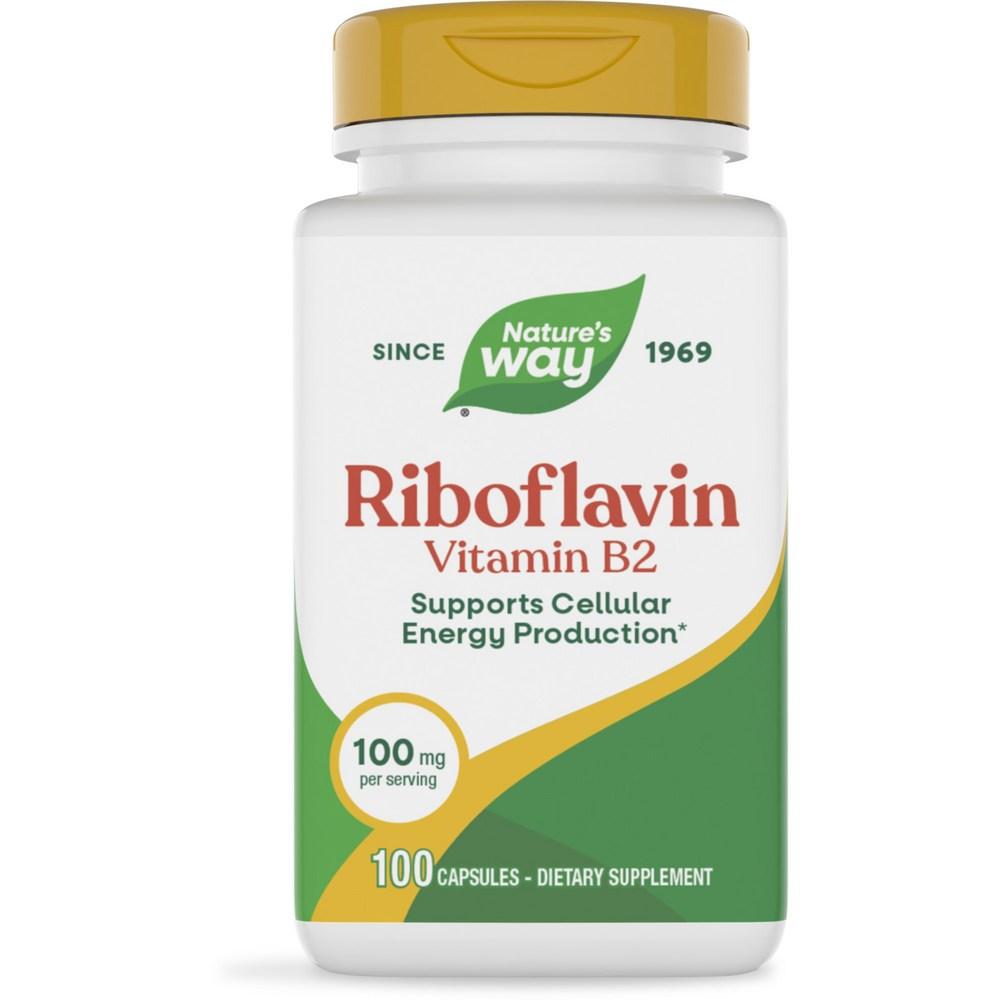 Nature's Way Riboflavine Vitamine B2 Capsules 100mg 1 pièce 100 Comprimés
