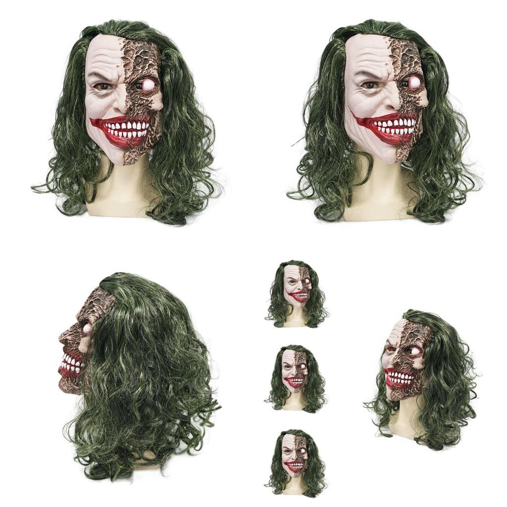 Latex Joker Head Mask With Large Eyes For Halloween Costume And Pranks