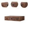 Wood Desktop Organizer Jewelry Holder, Versatile Cosmetic Organizer, Wood Tabletop Cabinet for Toiletries Notepads