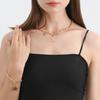 European and American Simple Geometric Rough Aluminum Chain Pentagram Pendant Single-layer Women's Necklace Bracelet Set Spice Girl