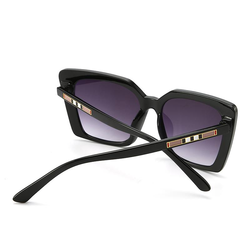 Foreign Trade Popular Cat-Eye Scottish Pattern Sunglasses Cat-Eye European And American Street Photography Ins Sunglasses