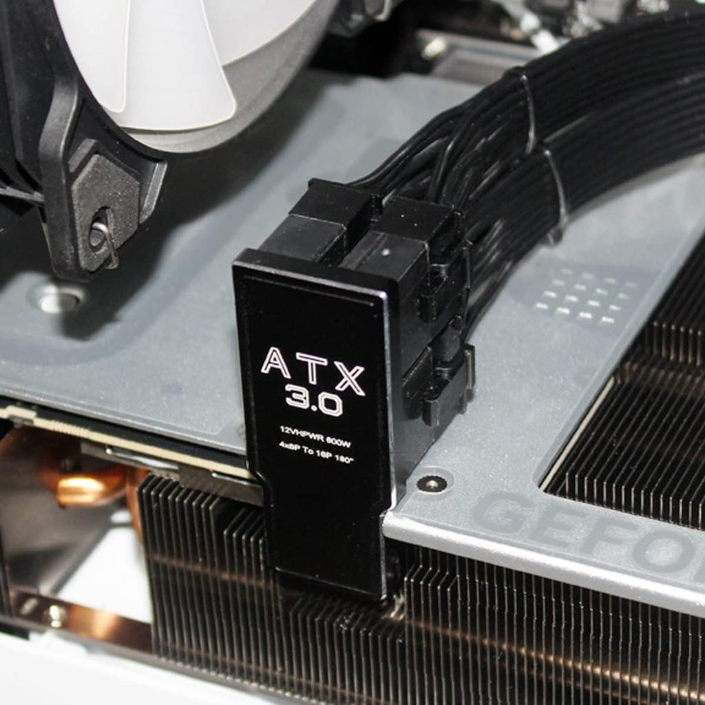Cablecc Power Modular 90 Grad 12VHPWR Abwärtsadapter ATX 8P 4080 5090TI 16-polige Grafikkarte ATX3.0 PCI-E 5.0 12+4P