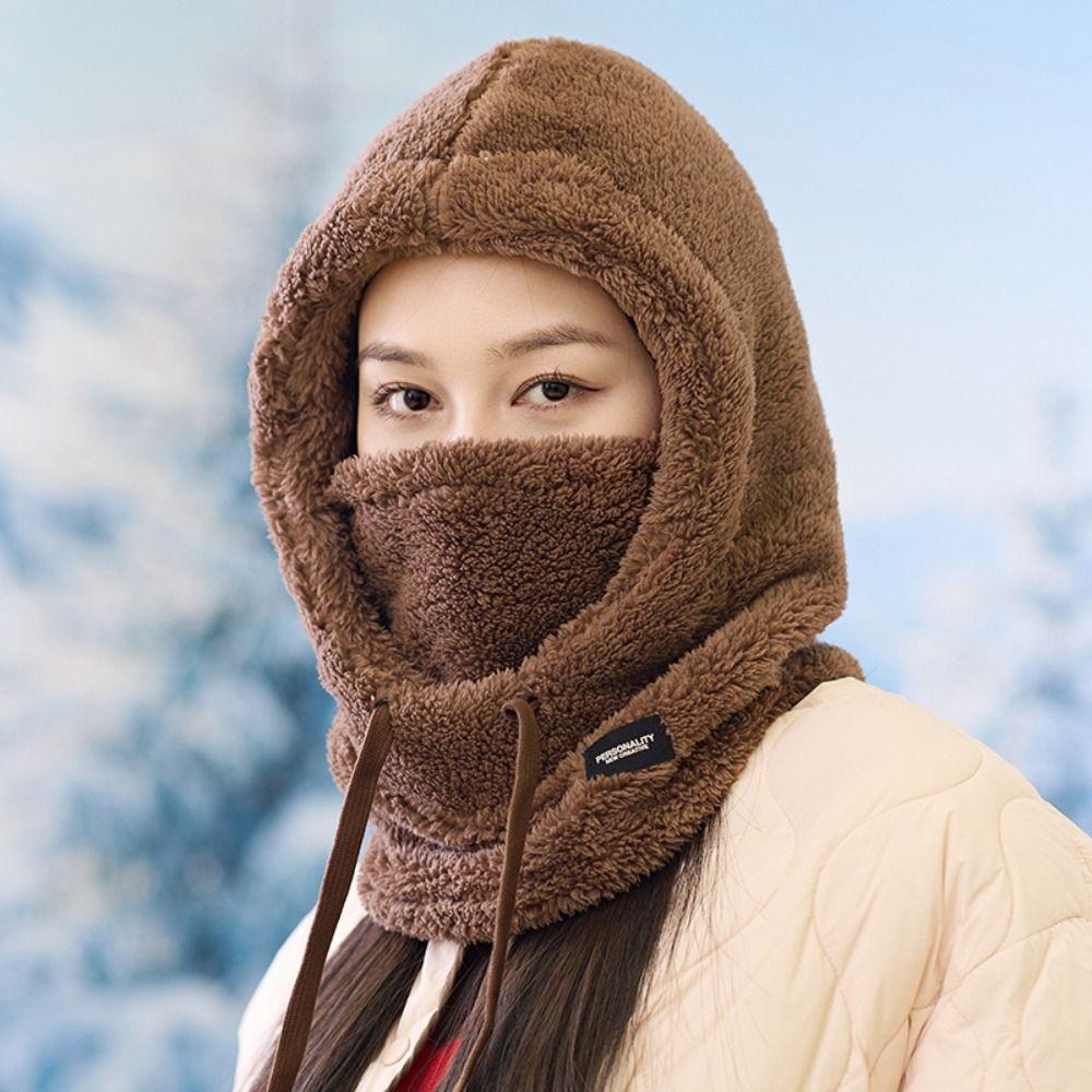 Hood Winter Balaclava Solid Color Ski Mask Hat Simple Cycling Windproof Cap  Sports