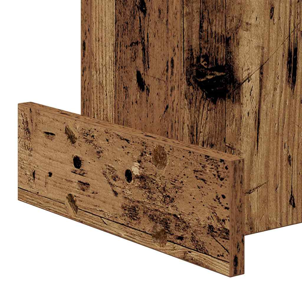 Side Table Reclaimed Wood Look 35.5 x 35 x 40 cm Engineered Wood