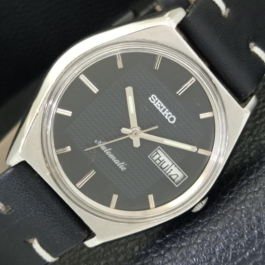 

SEIKO AUTOMATIC JAPAN MENS 6309A VINTAGE BLACK COLOR DIAL WATCH a701251-5 R206a-a701251