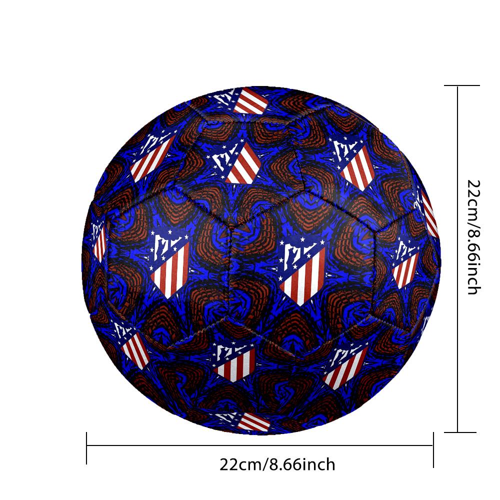 Pallone da Calcetto Indoor Club Atlético de Madrid Colorato Per Tutte le Età Cucito a Macchina PVC Pronto per la Competizione Resistente Alto Rimbalzo